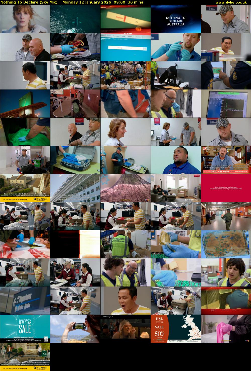 Nothing To Declare (Sky Mix) Monday 12 January 2026 09:00 - 09:30