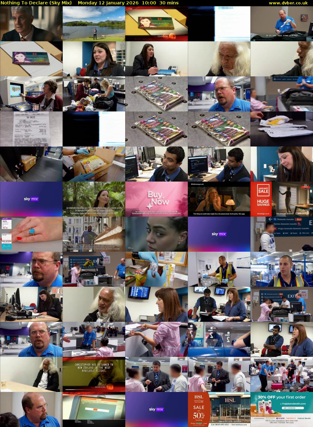 Nothing To Declare (Sky Mix) Monday 12 January 2026 10:00 - 10:30