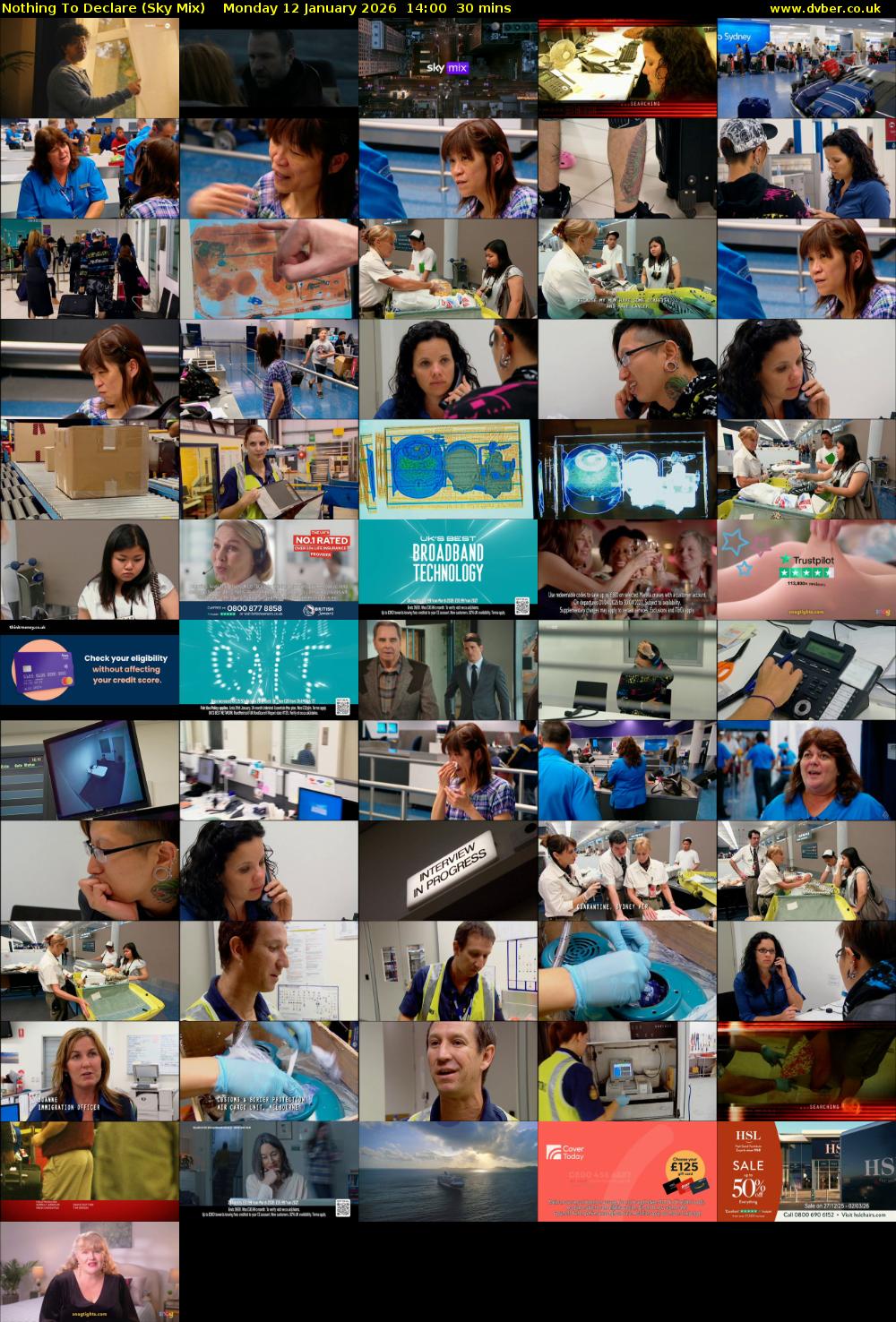 Nothing To Declare (Sky Mix) Monday 12 January 2026 14:00 - 14:30