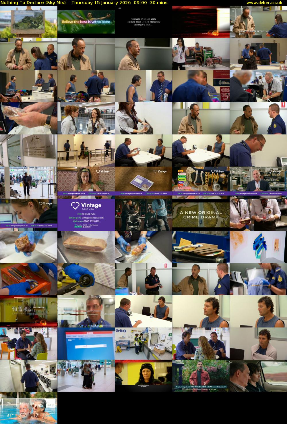 Nothing To Declare (Sky Mix) Thursday 15 January 2026 09:00 - 09:30