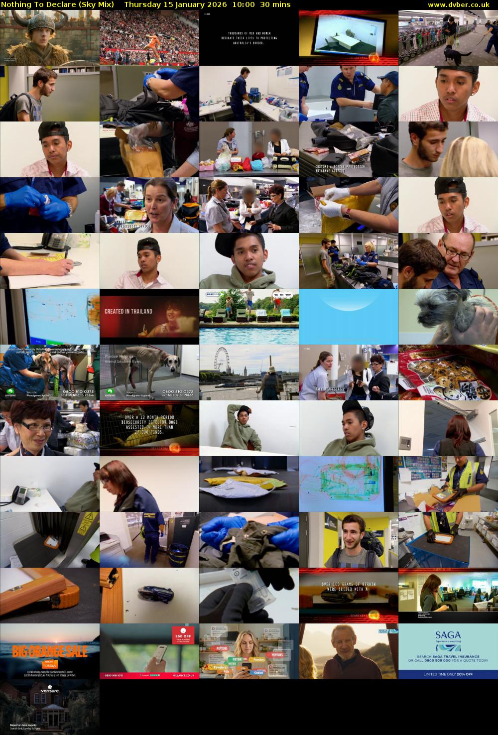 Nothing To Declare (Sky Mix) Thursday 15 January 2026 10:00 - 10:30