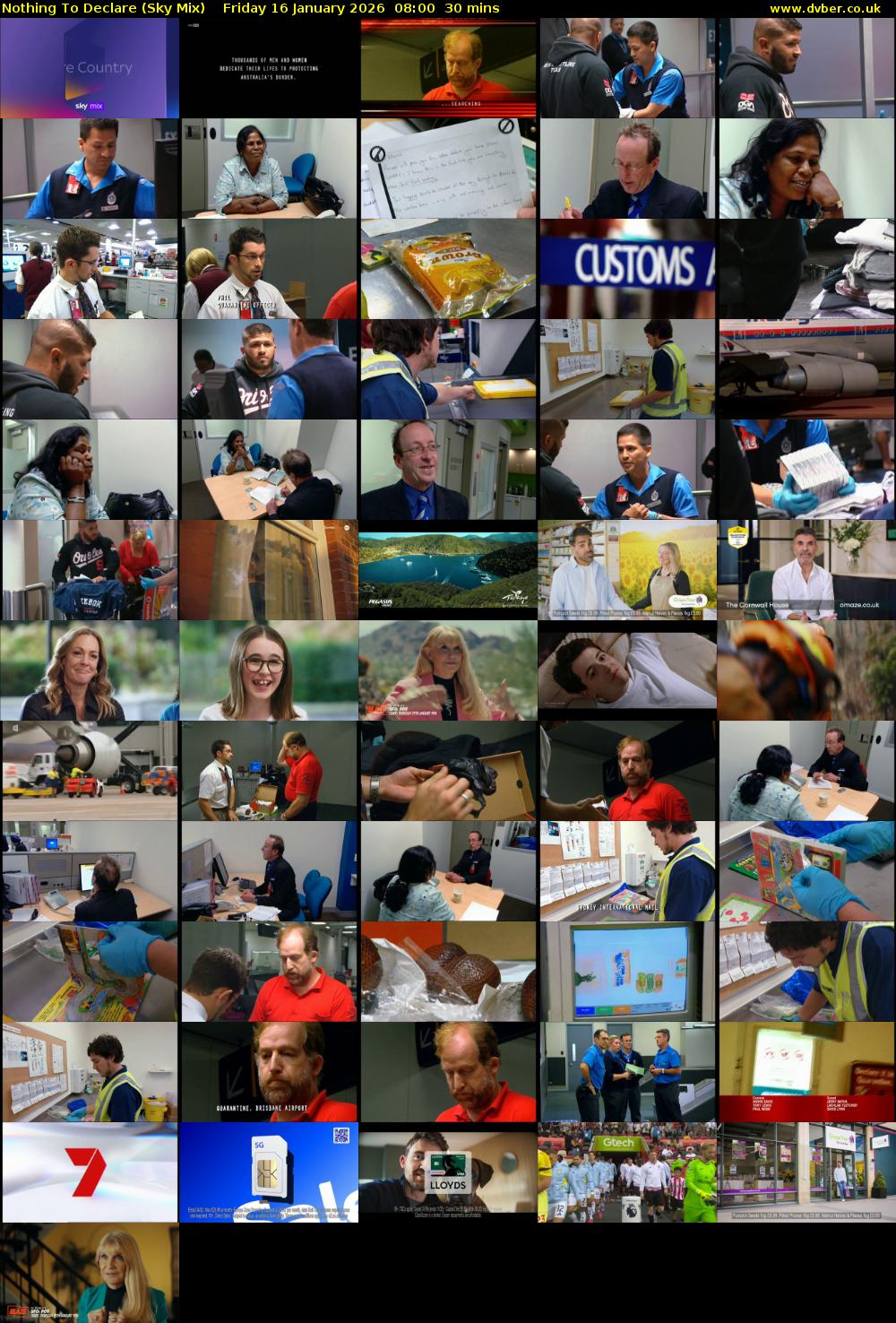 Nothing To Declare (Sky Mix) Friday 16 January 2026 08:00 - 08:30