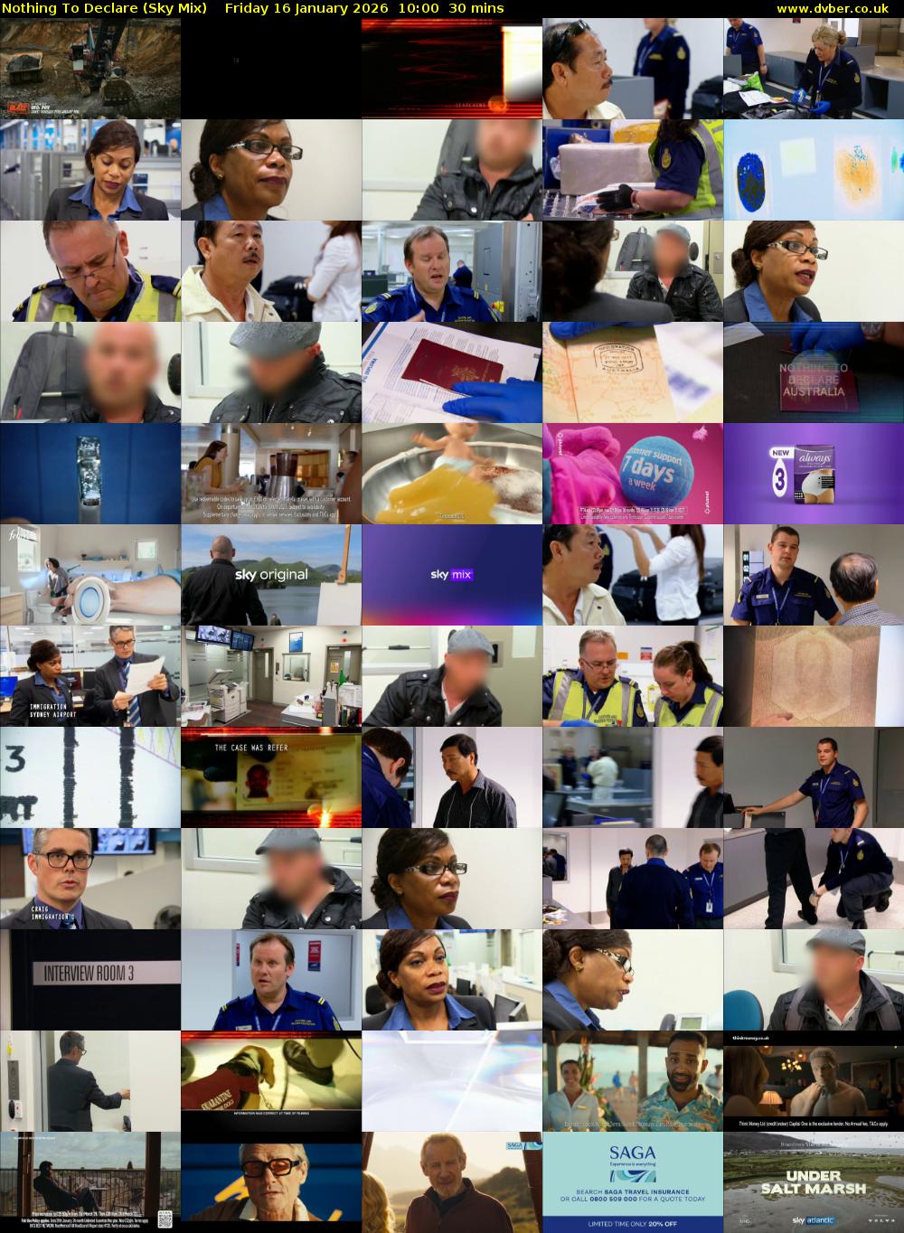 Nothing To Declare (Sky Mix) Friday 16 January 2026 10:00 - 10:30