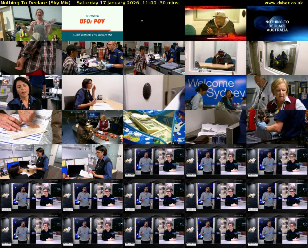 Nothing To Declare (Sky Mix) Saturday 17 January 2026 11:00 - 11:30