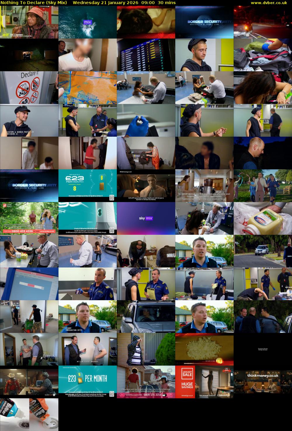 Nothing To Declare (Sky Mix) Wednesday 21 January 2026 09:00 - 09:30