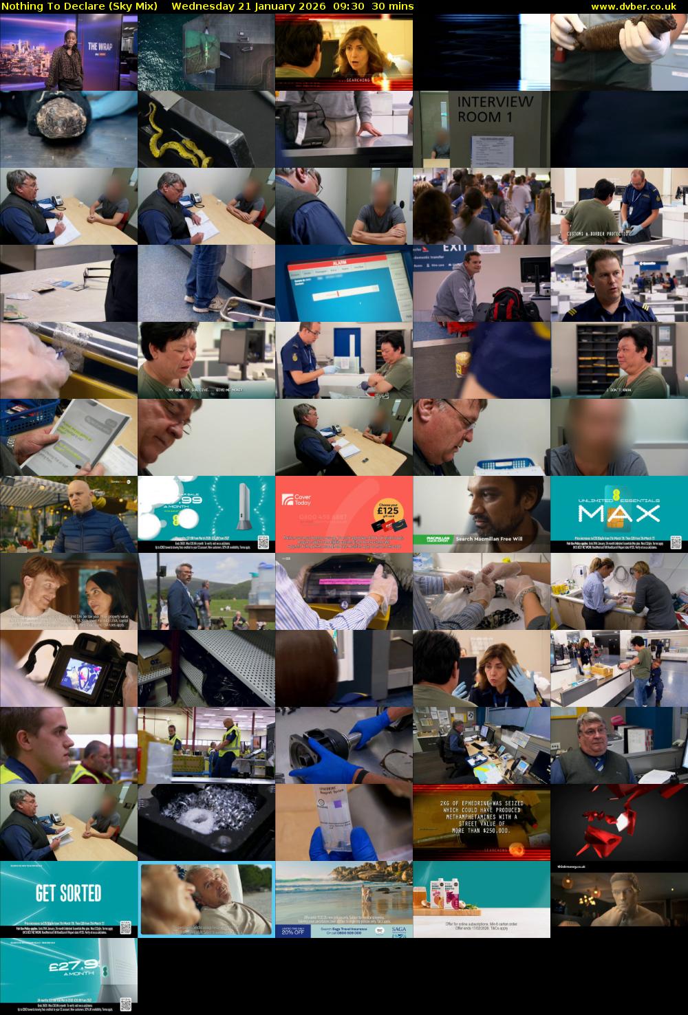 Nothing To Declare (Sky Mix) Wednesday 21 January 2026 09:30 - 10:00