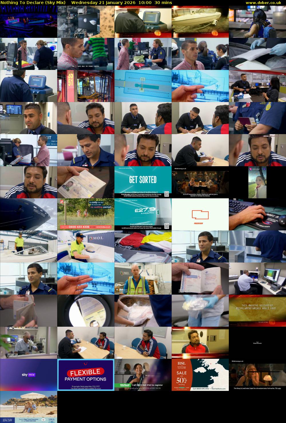 Nothing To Declare (Sky Mix) Wednesday 21 January 2026 10:00 - 10:30