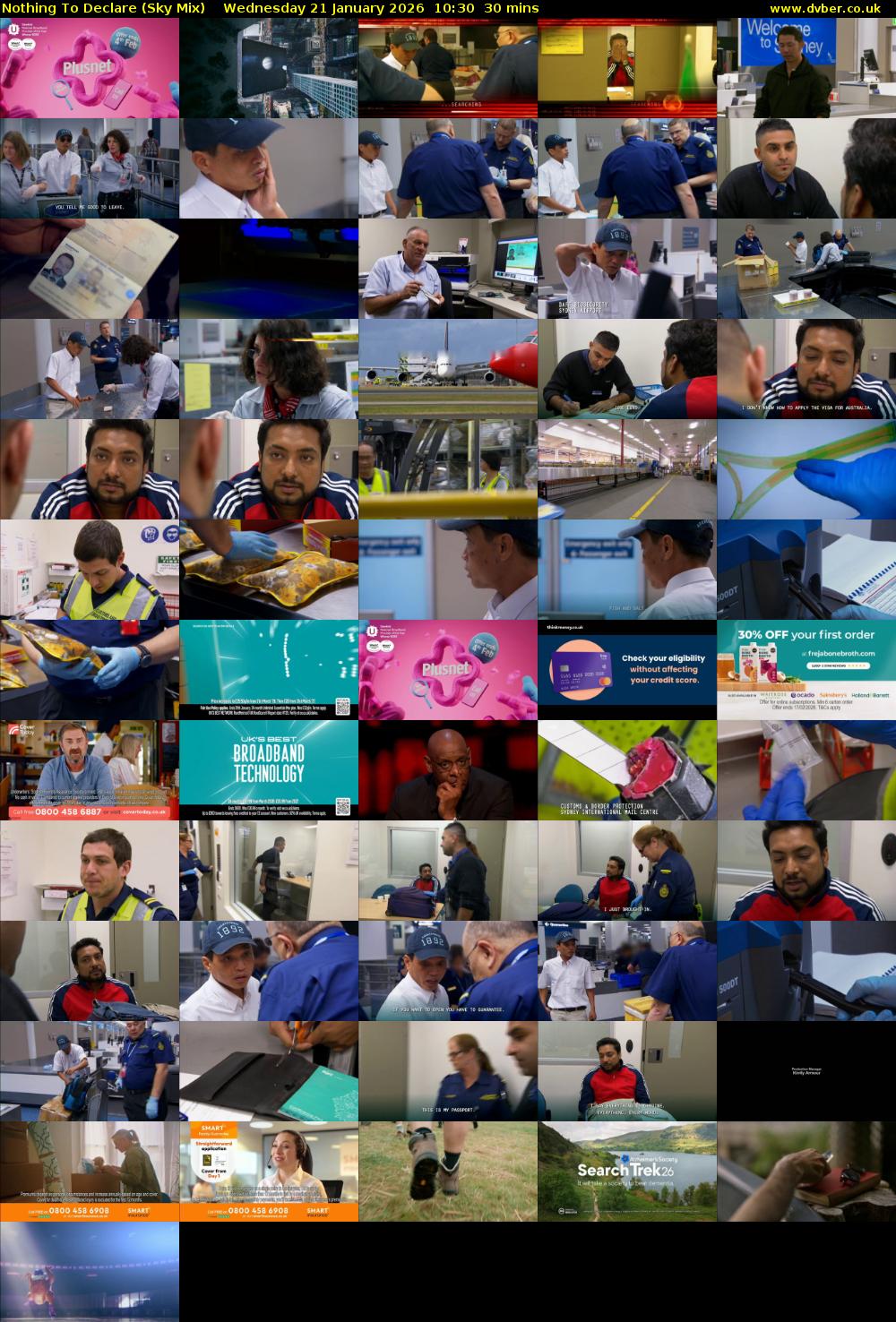 Nothing To Declare (Sky Mix) Wednesday 21 January 2026 10:30 - 11:00