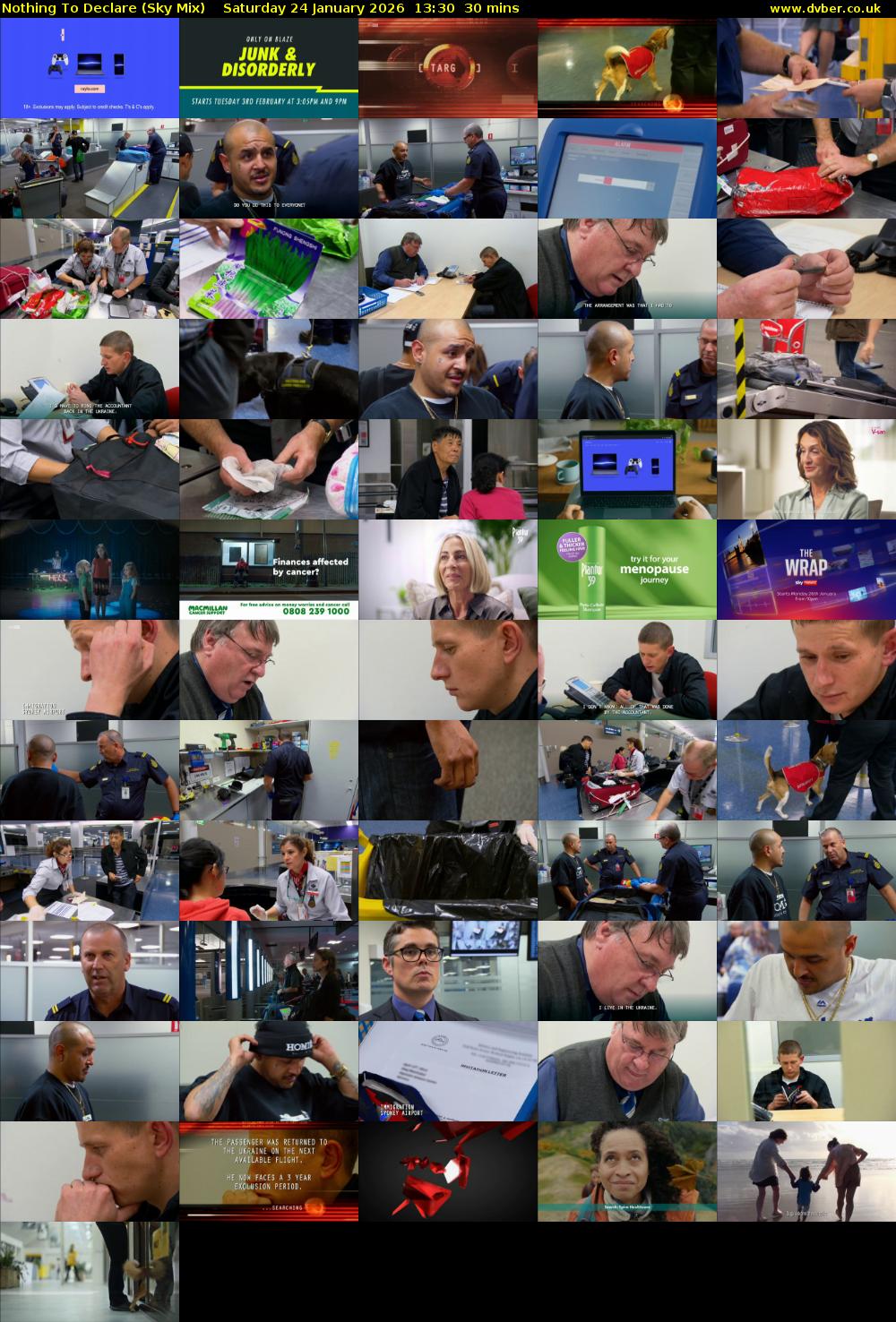 Nothing To Declare (Sky Mix) Saturday 24 January 2026 13:30 - 14:00