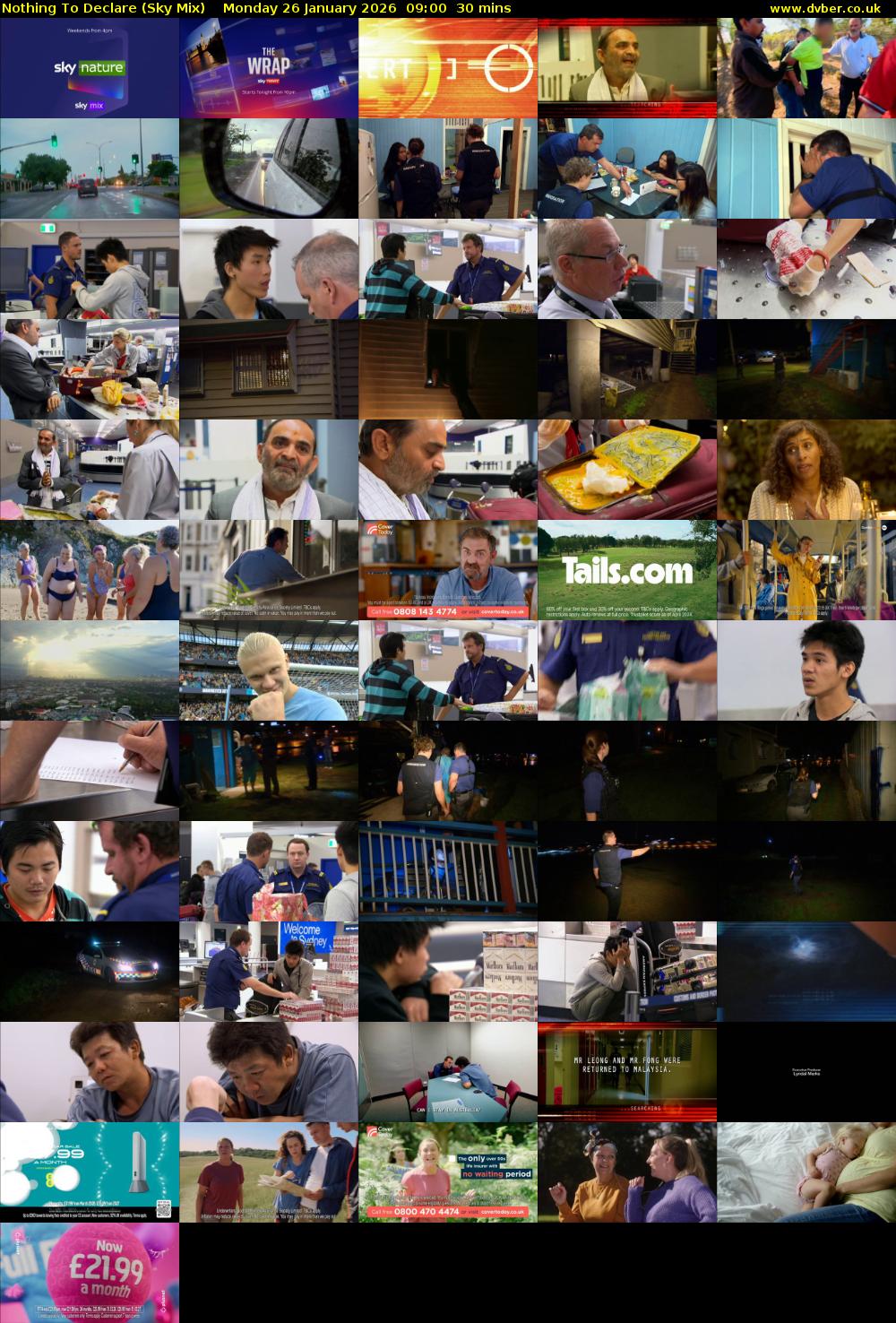 Nothing To Declare (Sky Mix) Monday 26 January 2026 09:00 - 09:30