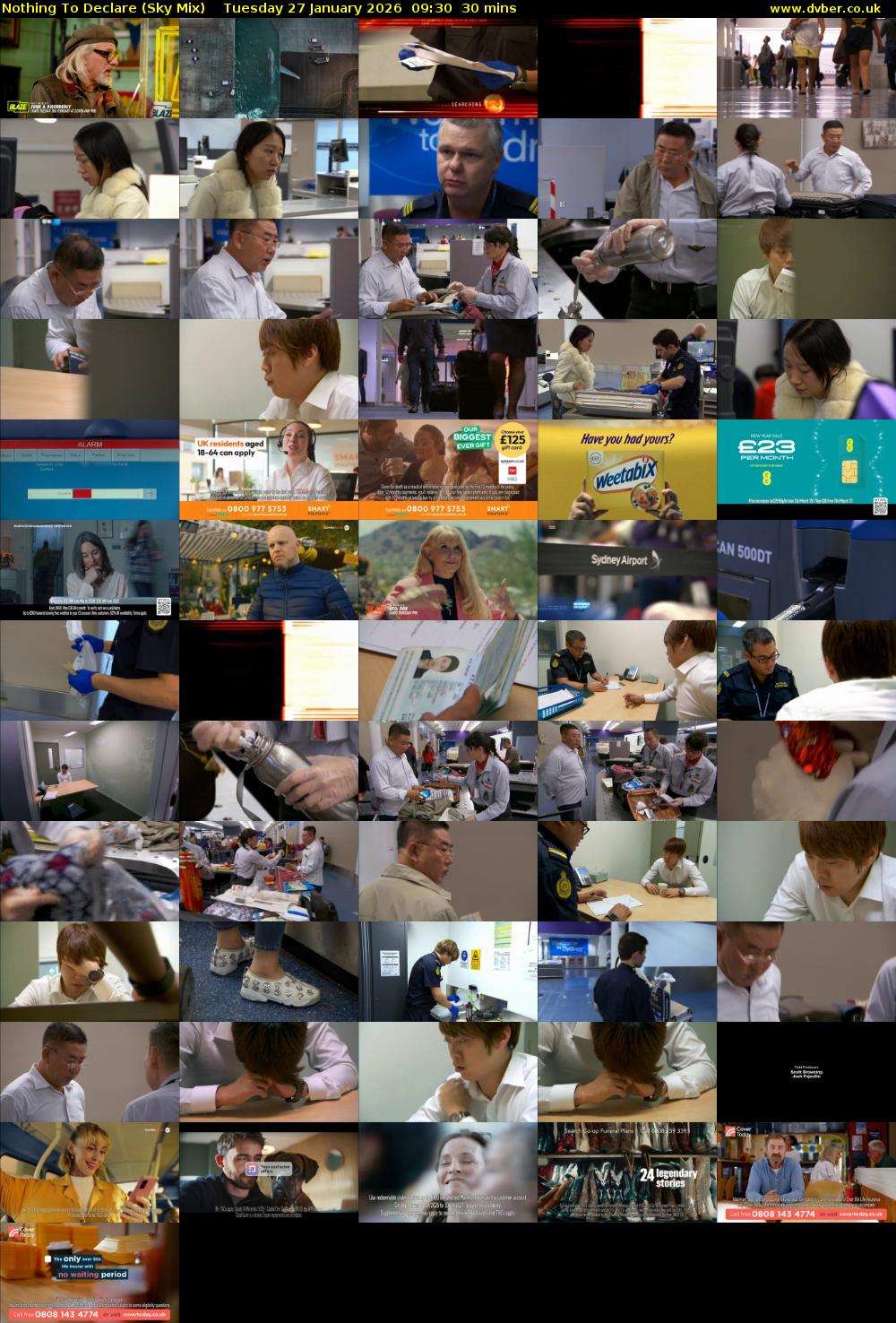 Nothing To Declare (Sky Mix) Tuesday 27 January 2026 09:30 - 10:00