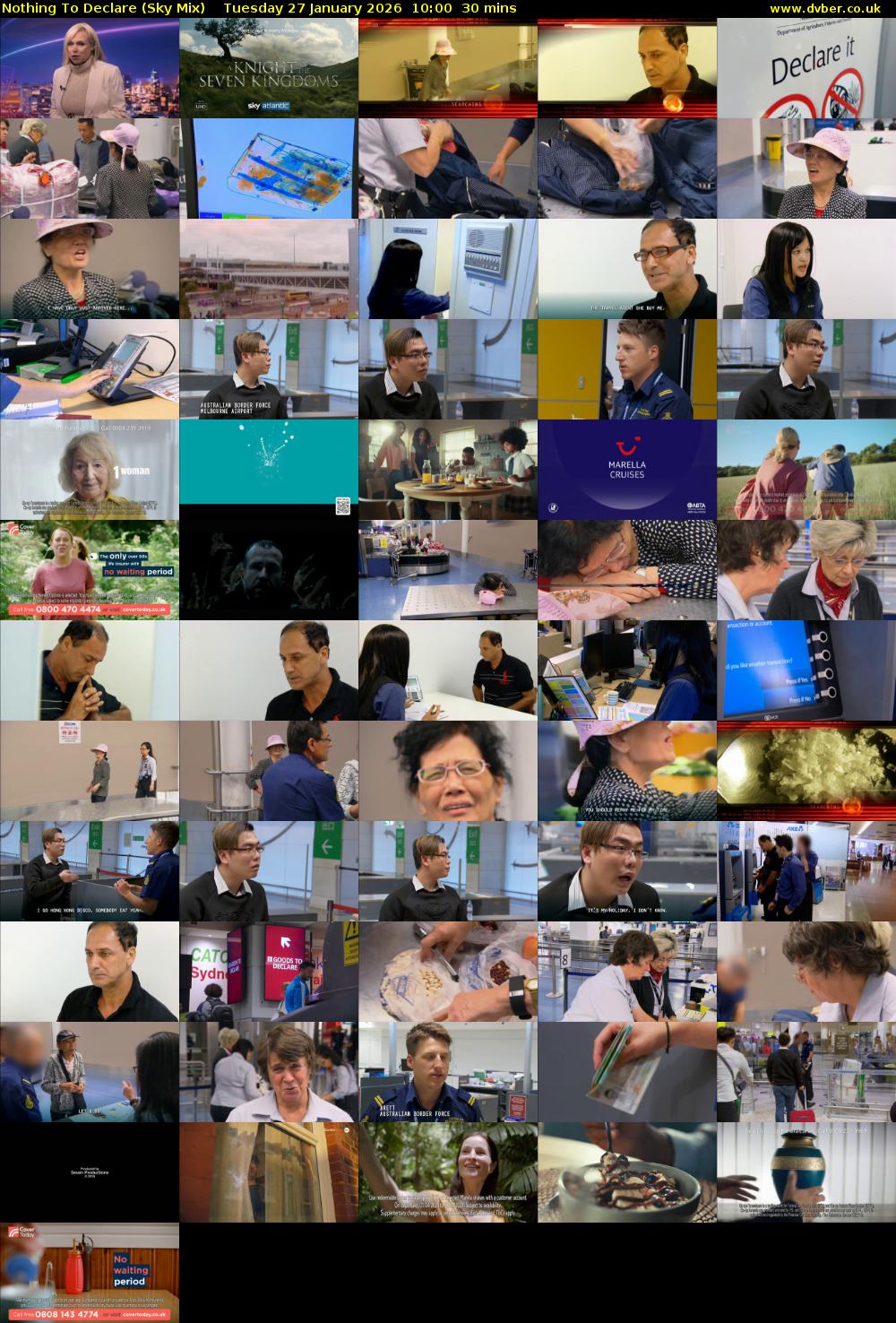 Nothing To Declare (Sky Mix) Tuesday 27 January 2026 10:00 - 10:30