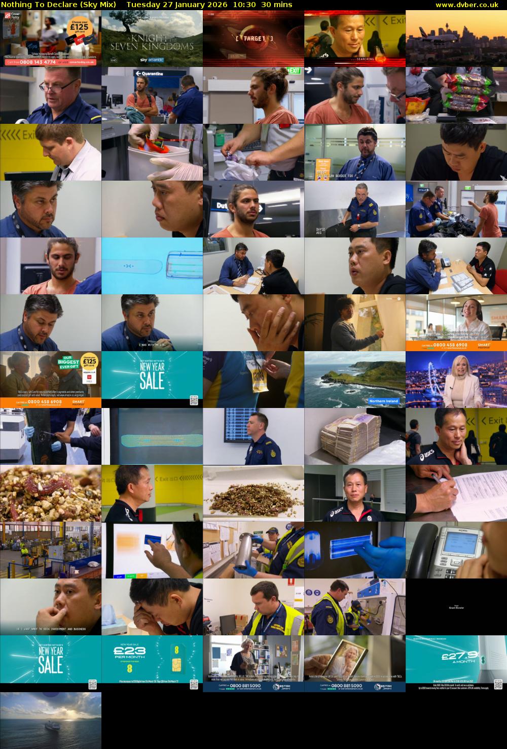 Nothing To Declare (Sky Mix) Tuesday 27 January 2026 10:30 - 11:00