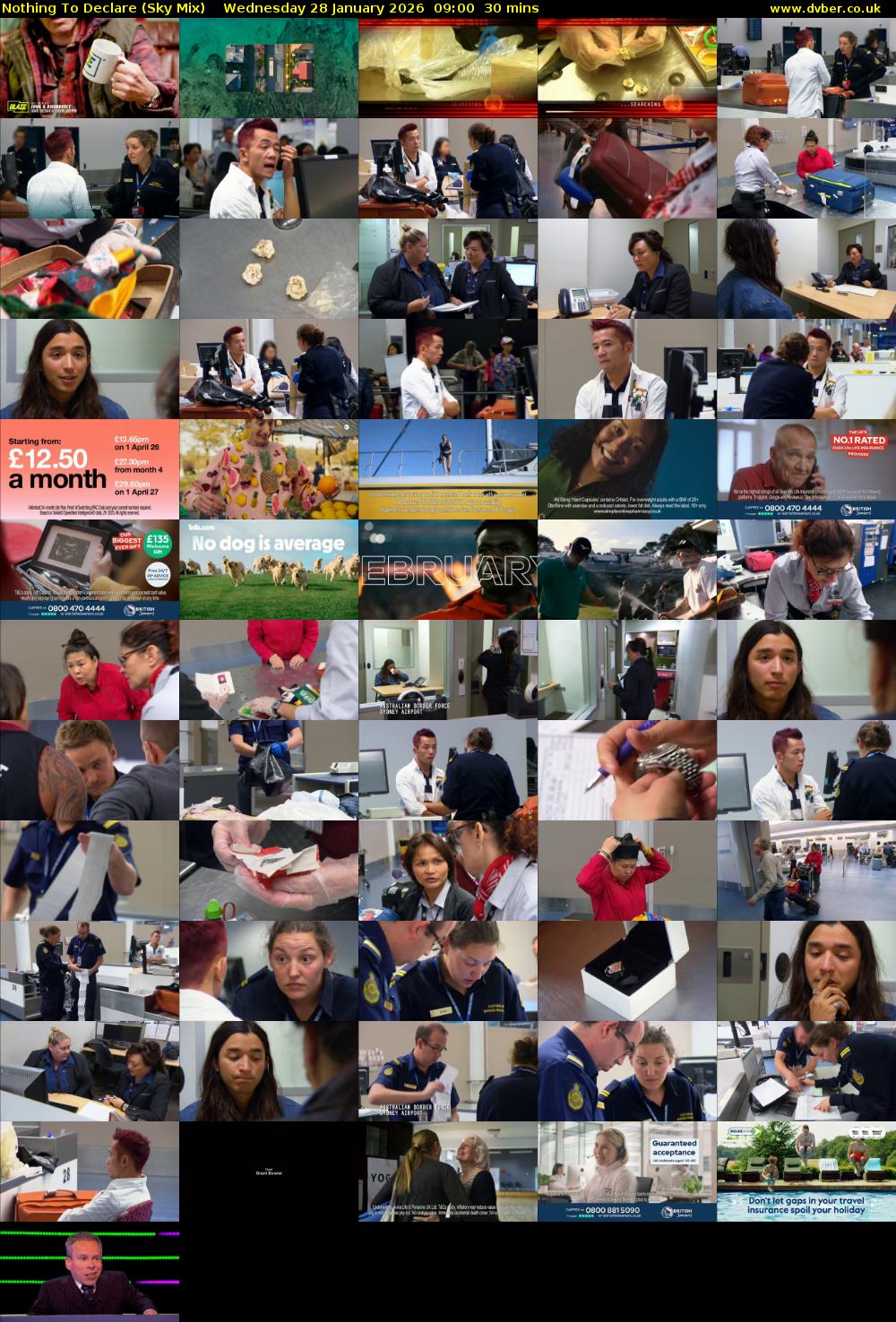 Nothing To Declare (Sky Mix) Wednesday 28 January 2026 09:00 - 09:30