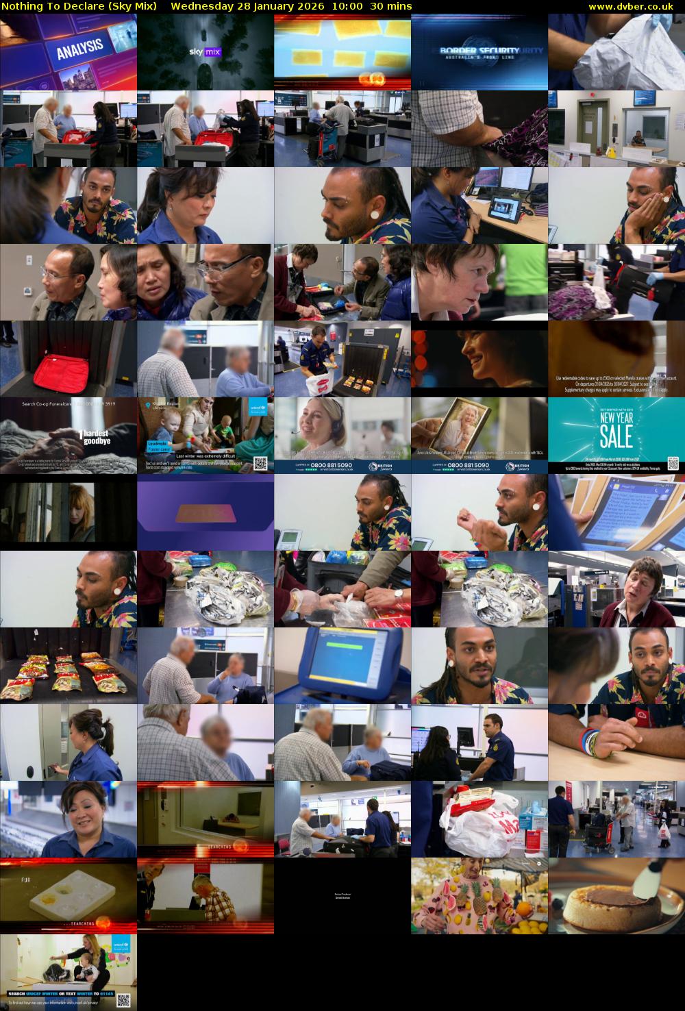 Nothing To Declare (Sky Mix) Wednesday 28 January 2026 10:00 - 10:30