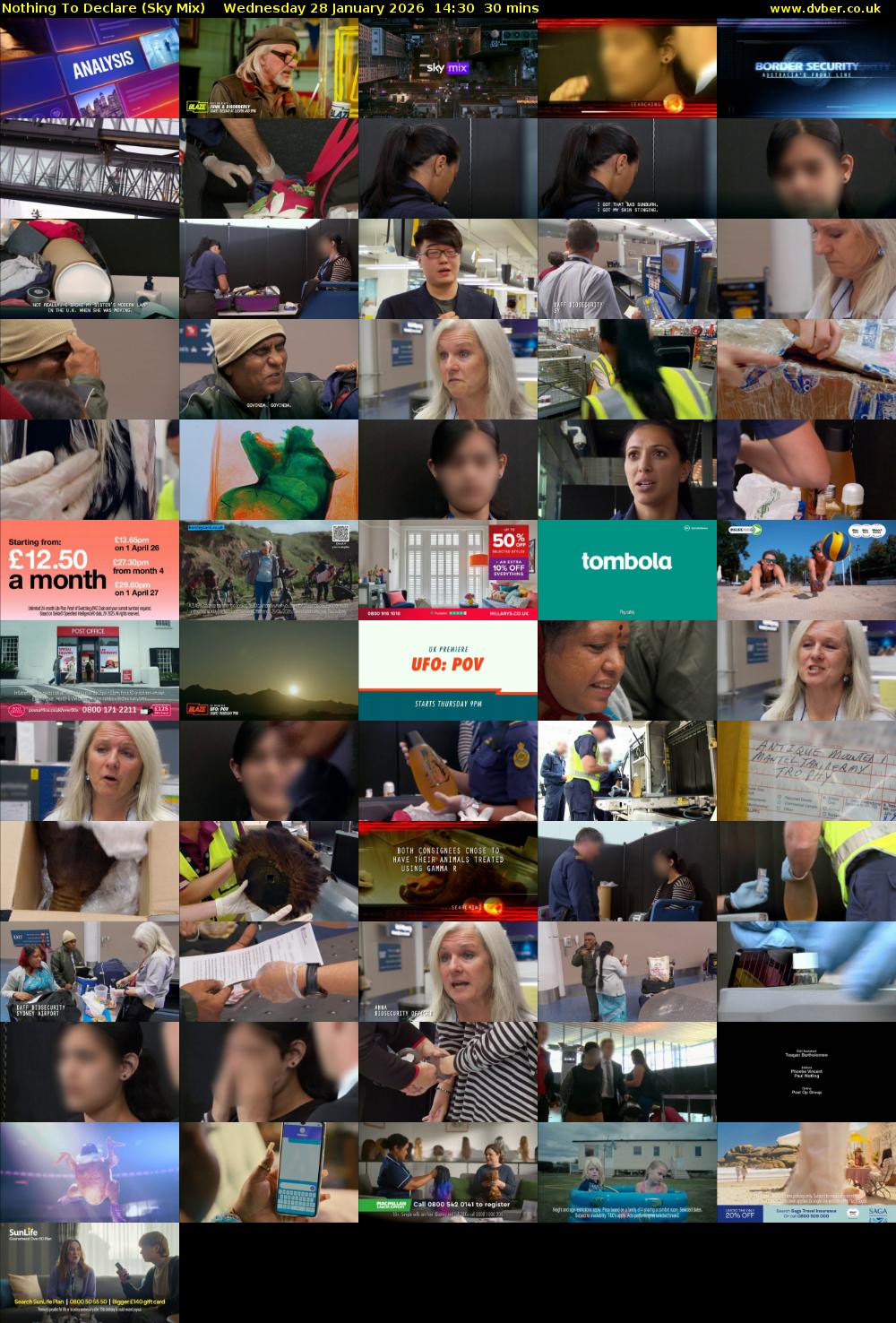 Nothing To Declare (Sky Mix) Wednesday 28 January 2026 14:30 - 15:00