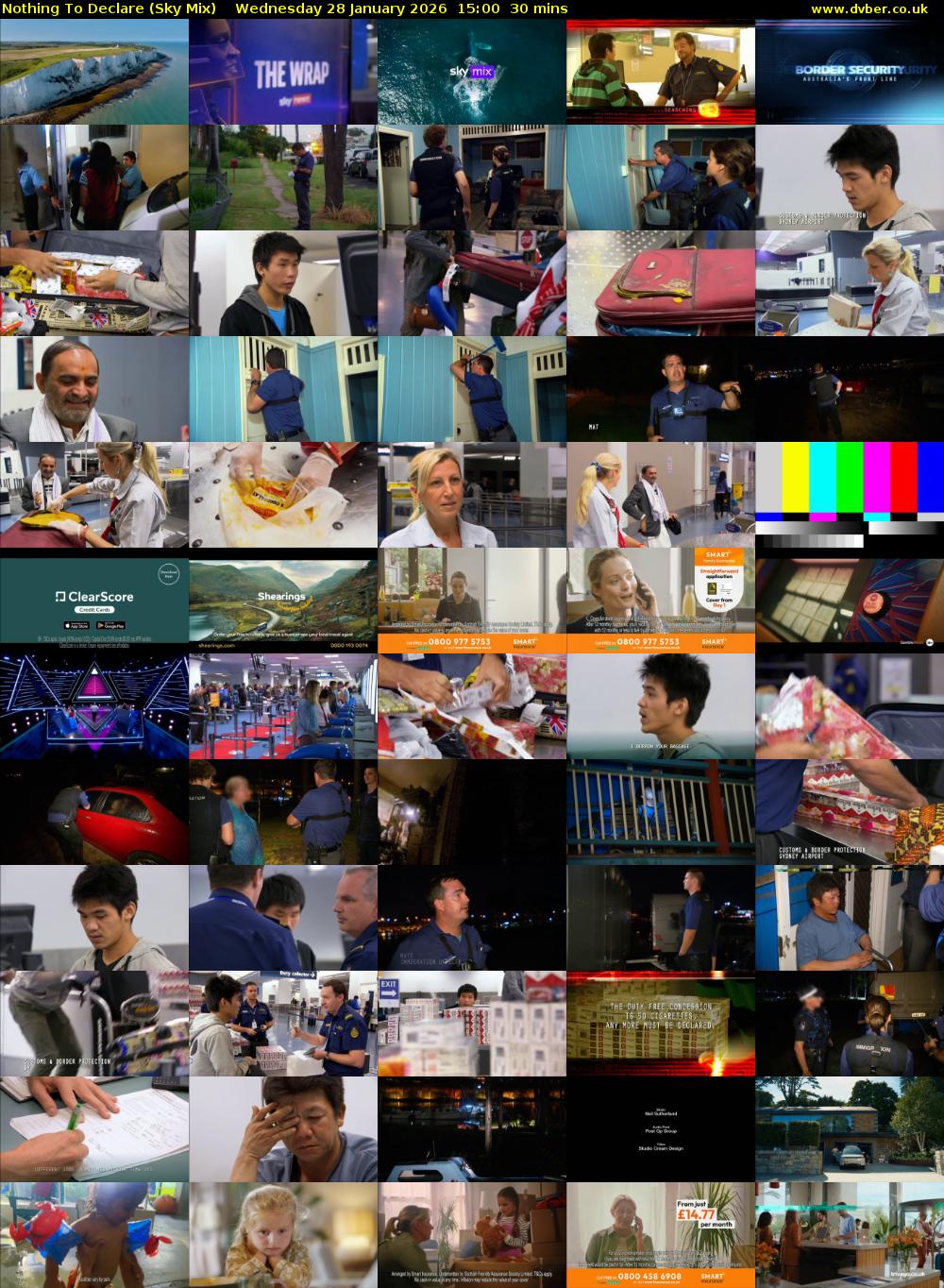 Nothing To Declare (Sky Mix) Wednesday 28 January 2026 15:00 - 15:30
