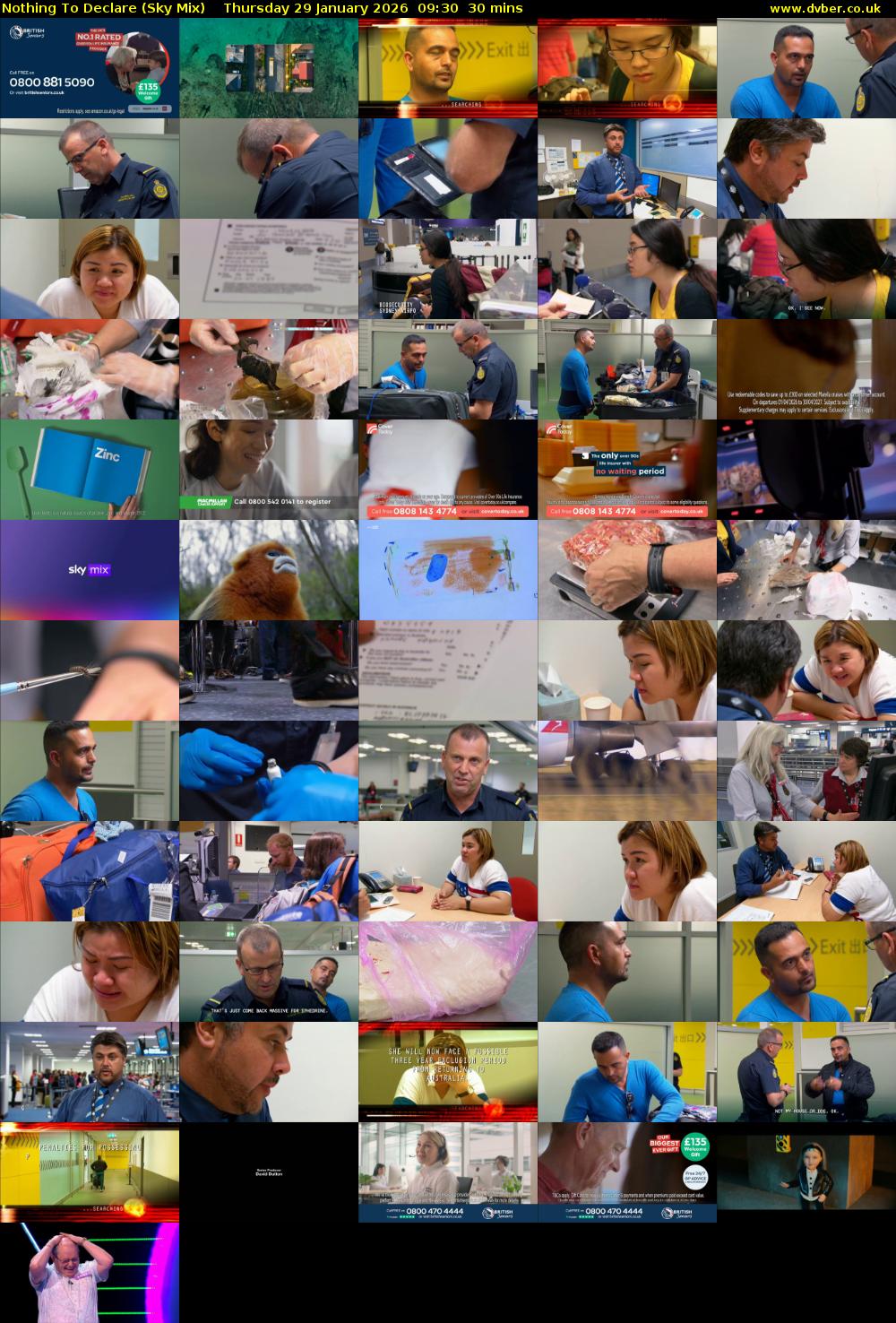 Nothing To Declare (Sky Mix) Thursday 29 January 2026 09:30 - 10:00