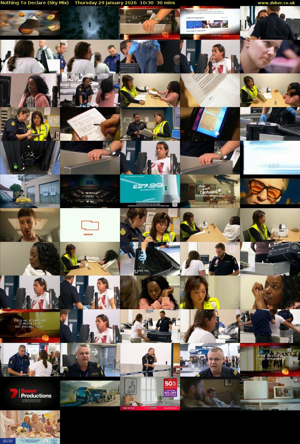 Nothing To Declare (Sky Mix) Thursday 29 January 2026 10:30 - 11:00