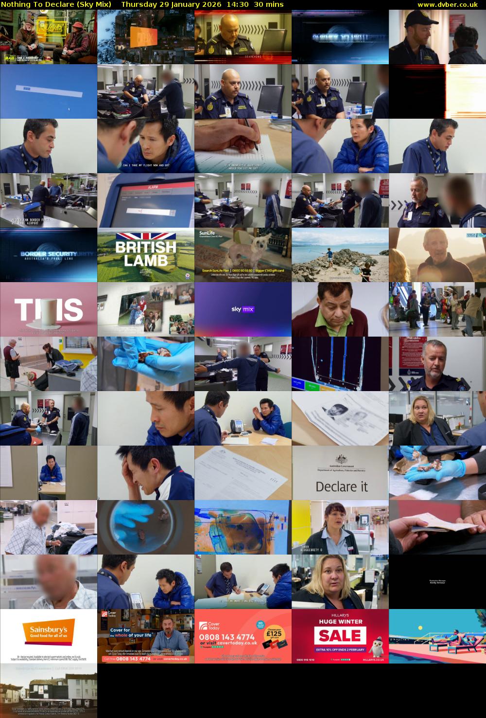 Nothing To Declare (Sky Mix) Thursday 29 January 2026 14:30 - 15:00