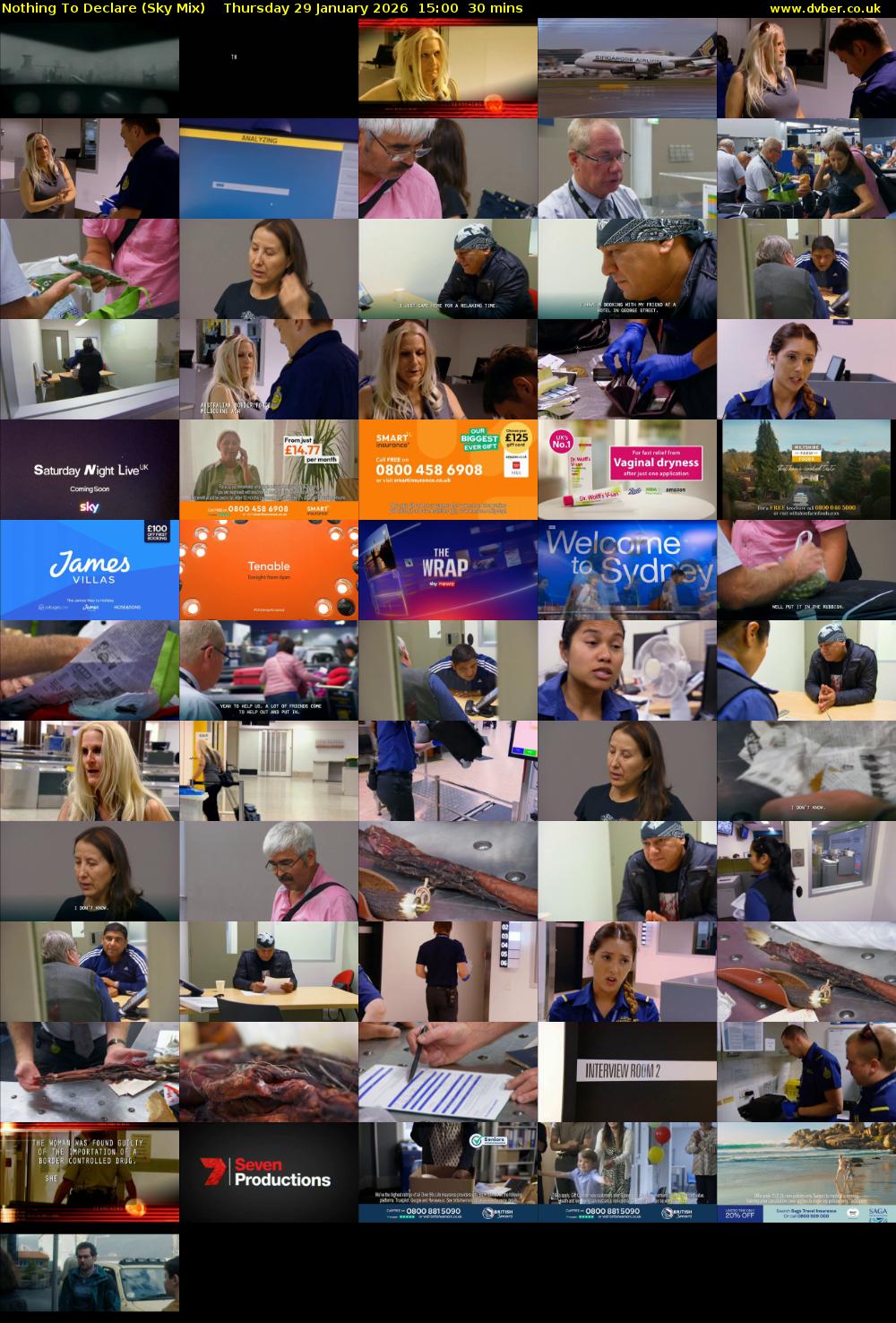 Nothing To Declare (Sky Mix) Thursday 29 January 2026 15:00 - 15:30