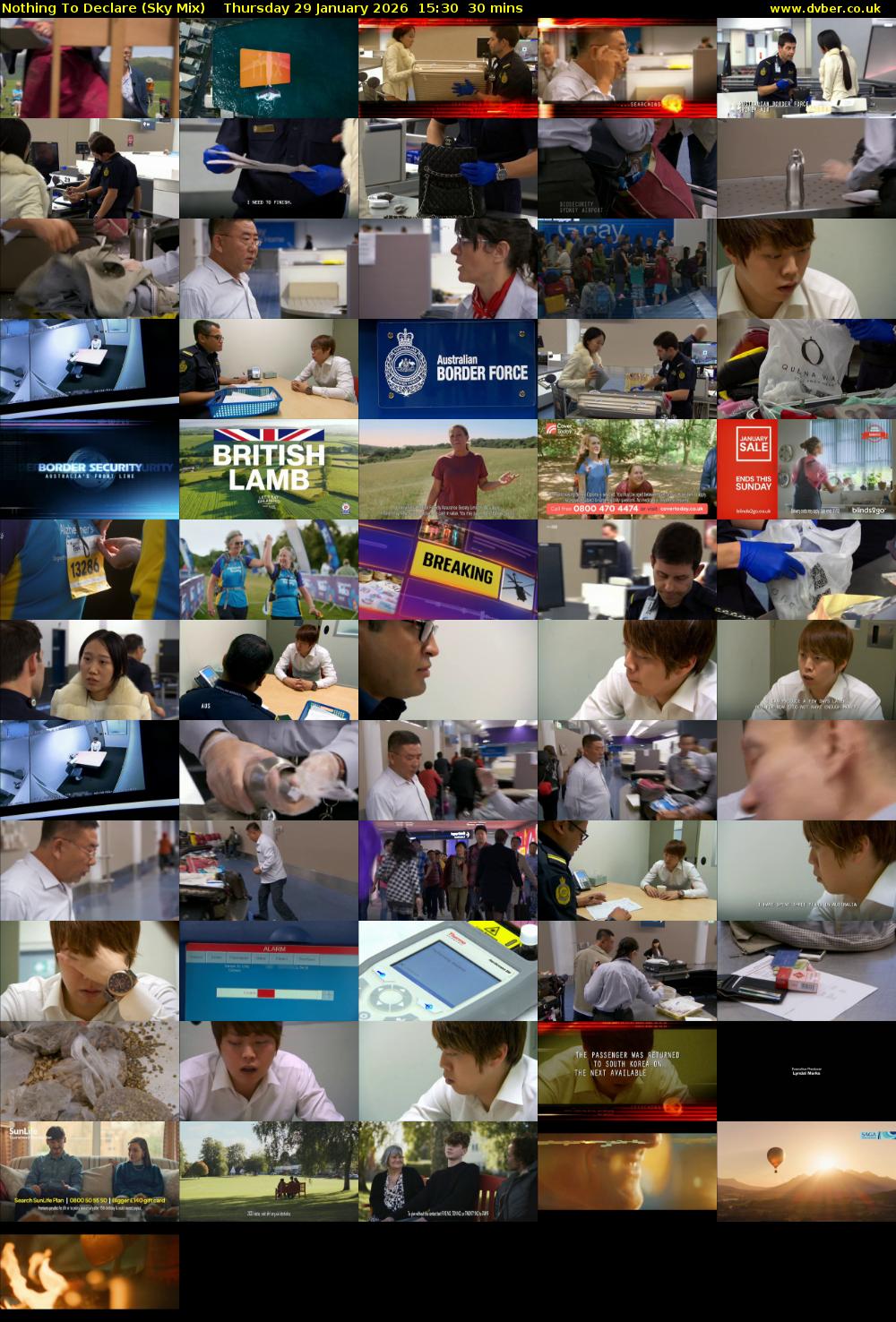 Nothing To Declare (Sky Mix) Thursday 29 January 2026 15:30 - 16:00