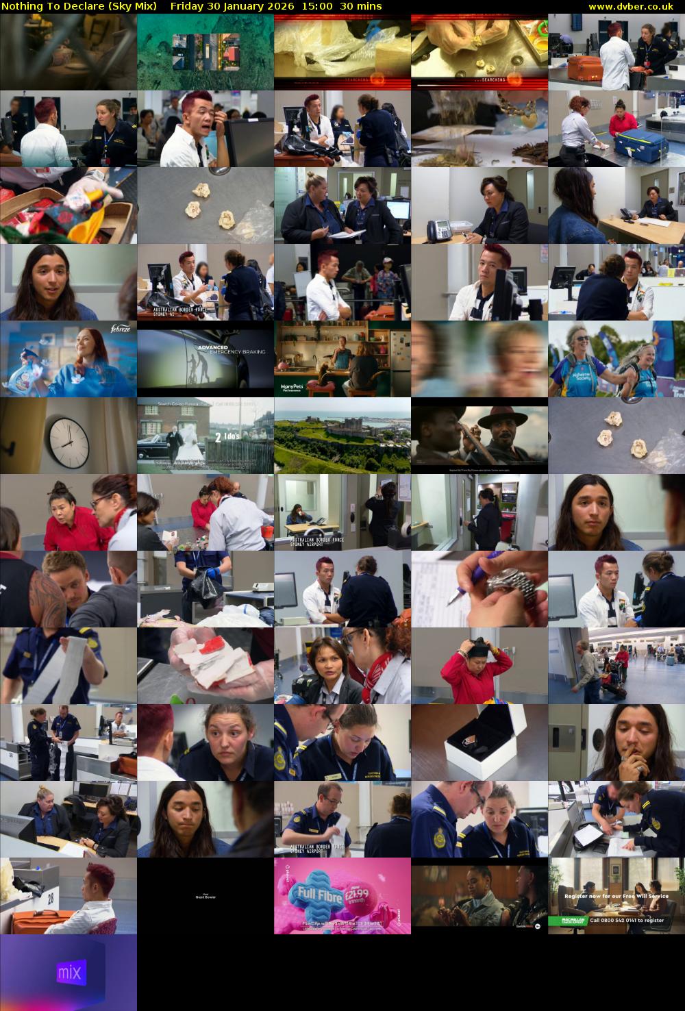 Nothing To Declare (Sky Mix) Friday 30 January 2026 15:00 - 15:30