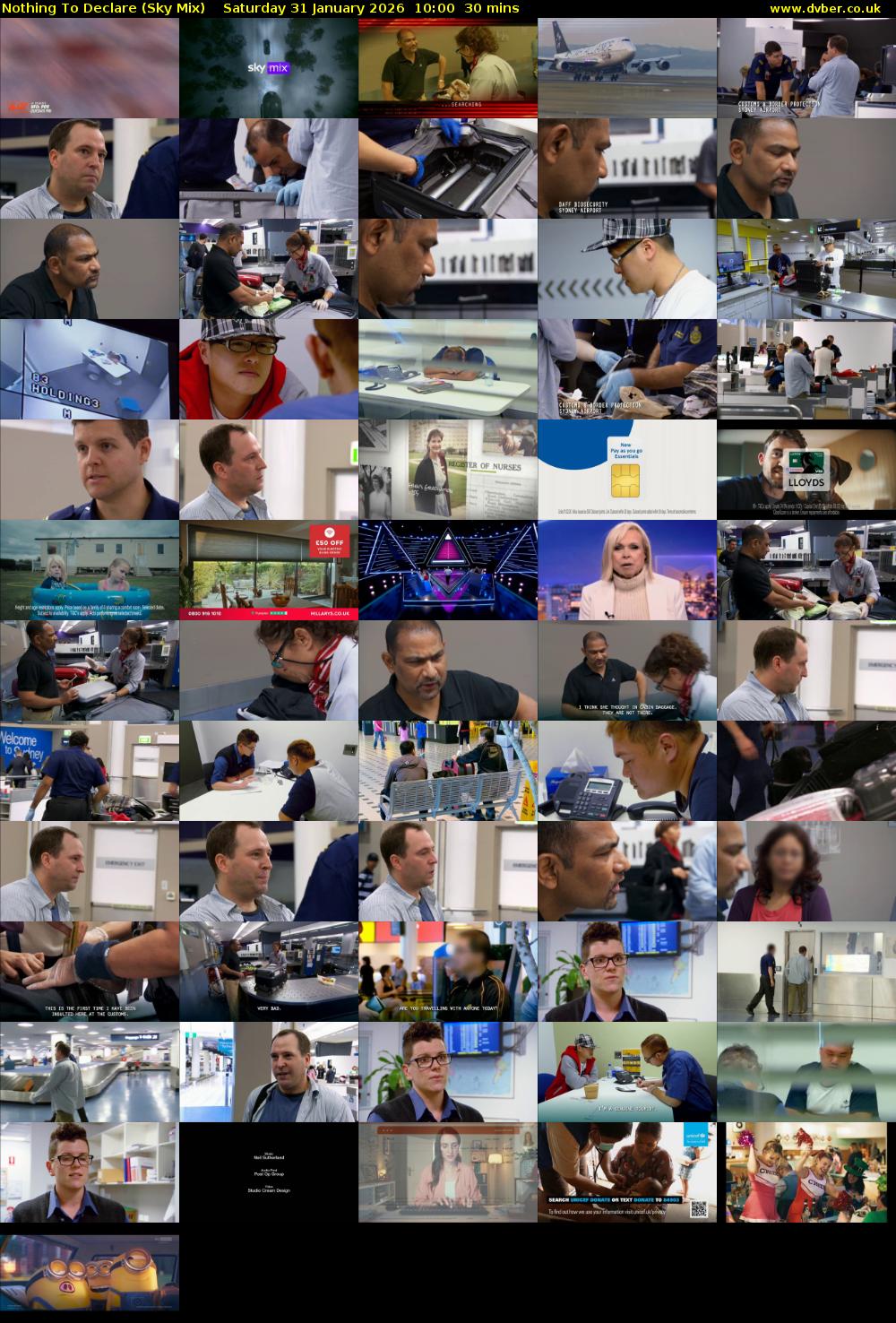 Nothing To Declare (Sky Mix) Saturday 31 January 2026 10:00 - 10:30