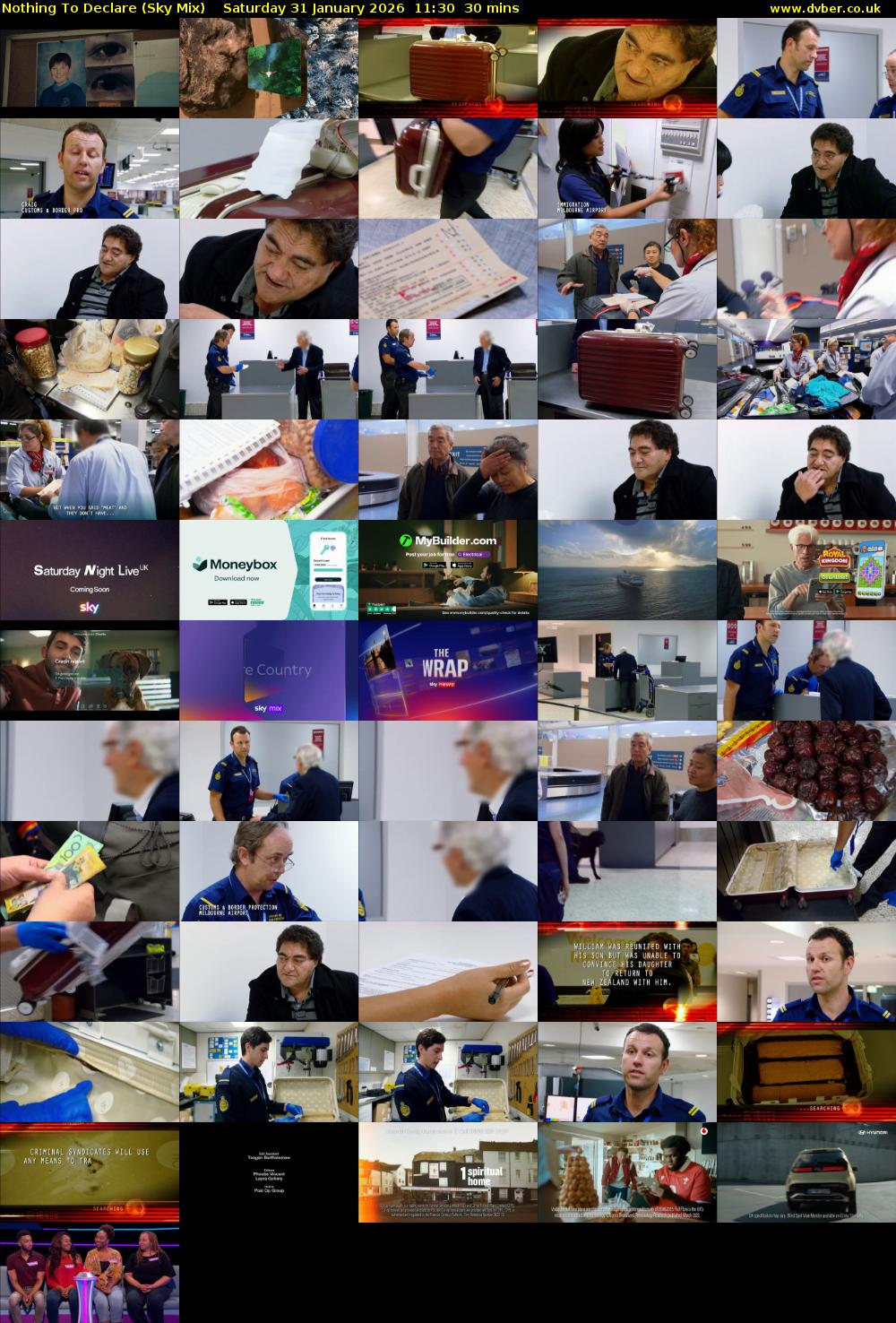 Nothing To Declare (Sky Mix) Saturday 31 January 2026 11:30 - 12:00