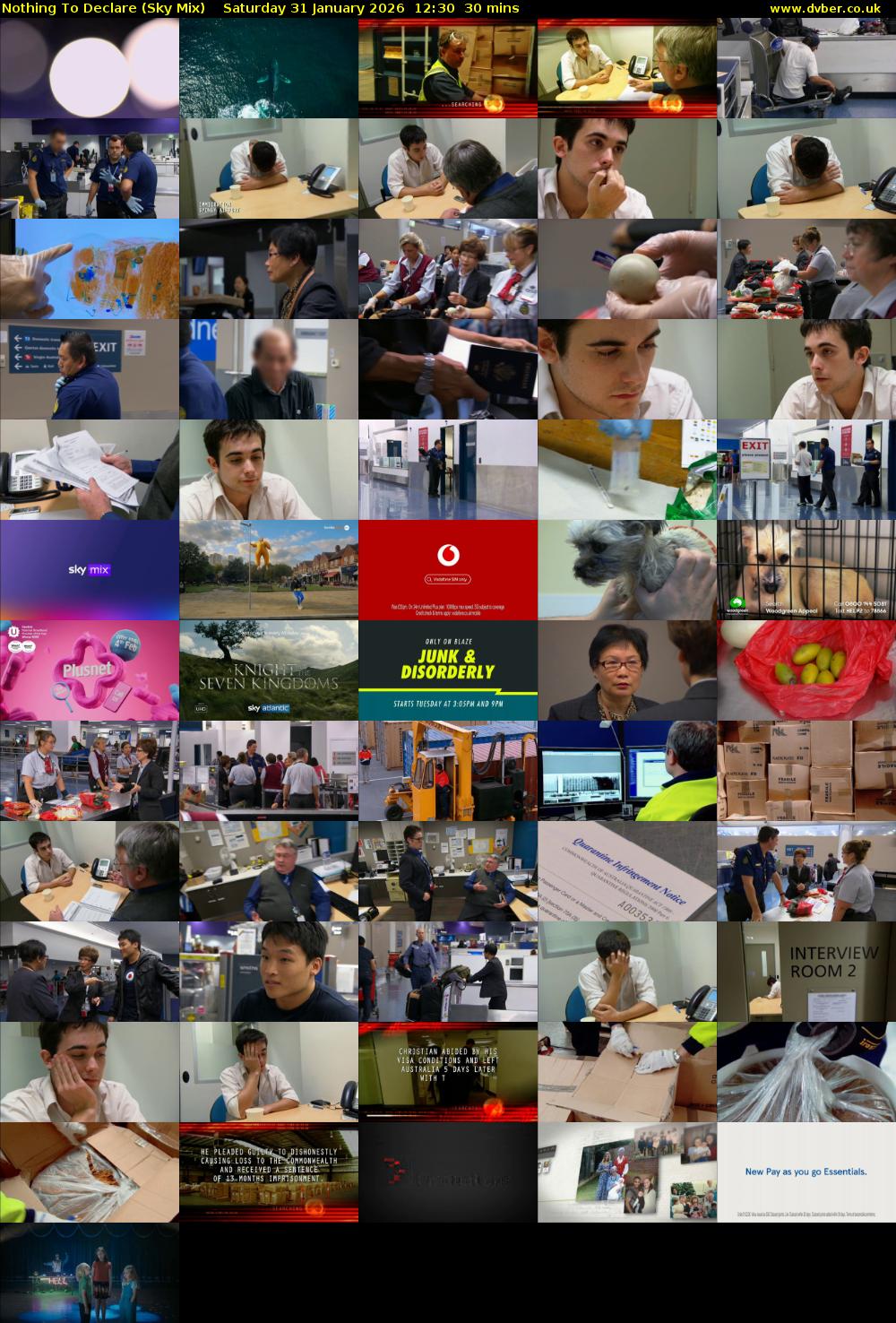 Nothing To Declare (Sky Mix) Saturday 31 January 2026 12:30 - 13:00