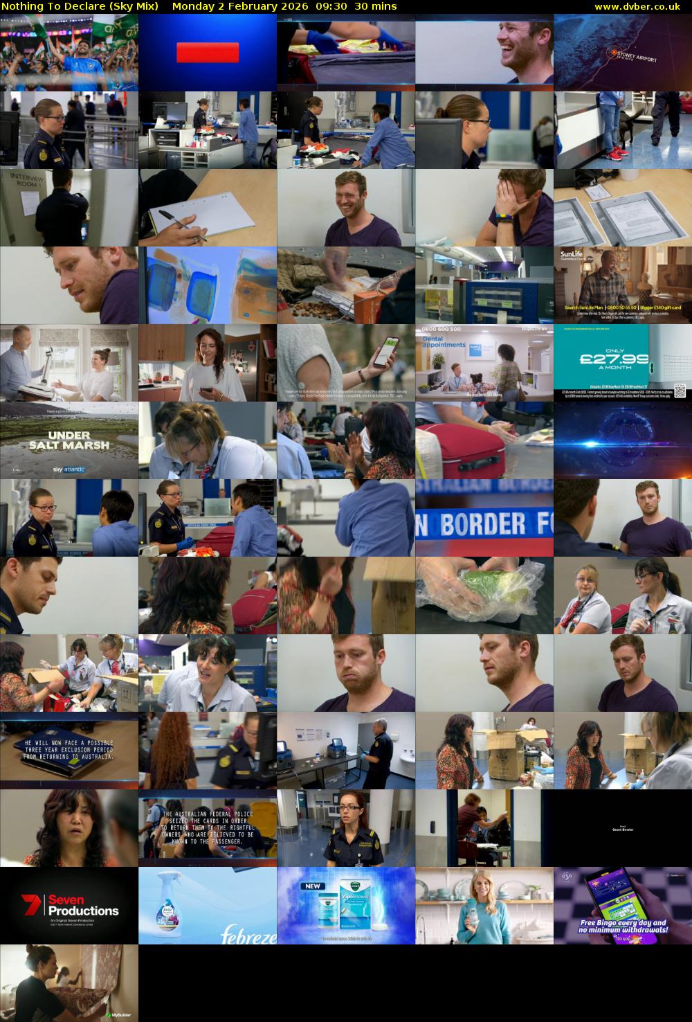 Nothing To Declare (Sky Mix) Monday 2 February 2026 09:30 - 10:00