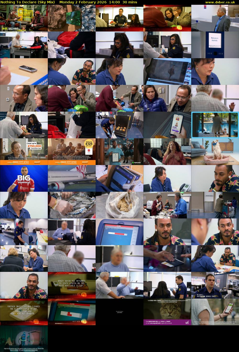 Nothing To Declare (Sky Mix) Monday 2 February 2026 14:00 - 14:30