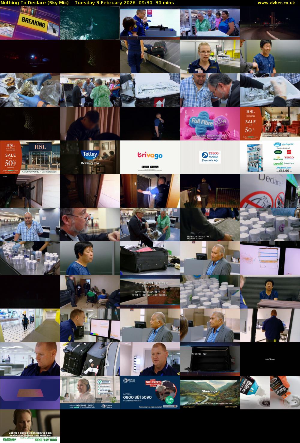 Nothing To Declare (Sky Mix) Tuesday 3 February 2026 09:30 - 10:00