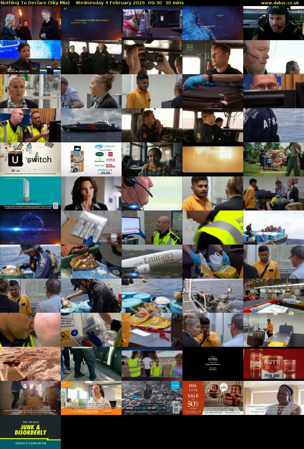 Nothing To Declare (Sky Mix) Wednesday 4 February 2026 09:30 - 10:00