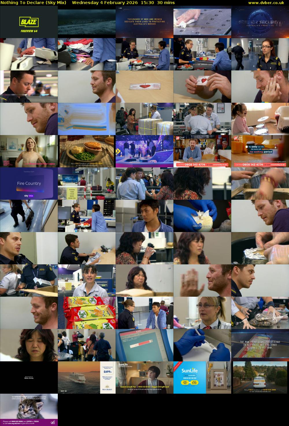 Nothing To Declare (Sky Mix) Wednesday 4 February 2026 15:30 - 16:00