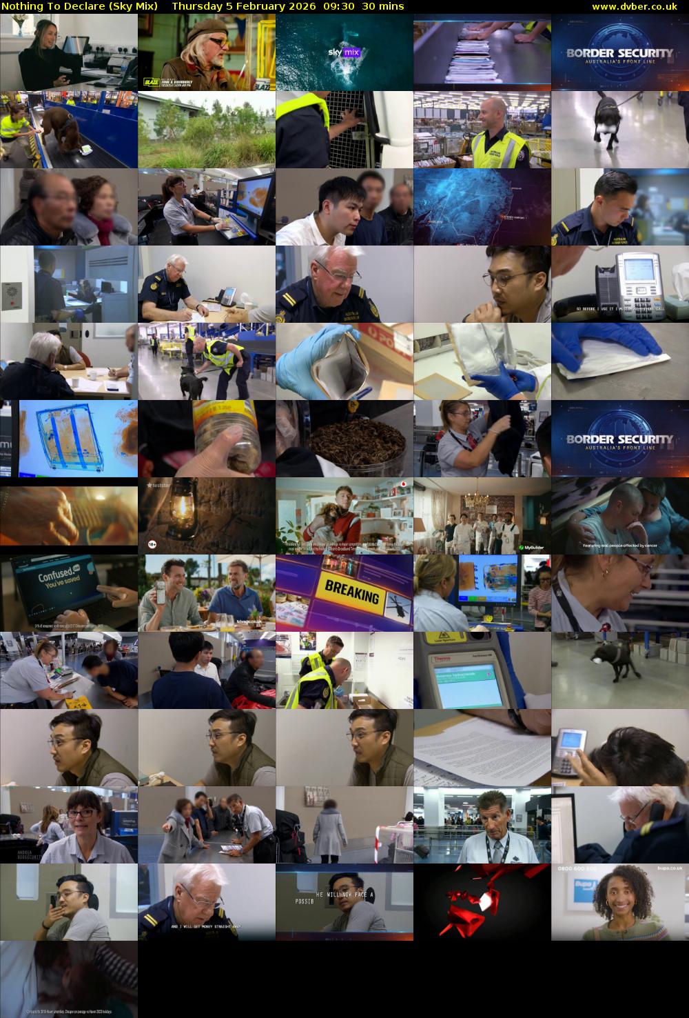 Nothing To Declare (Sky Mix) Thursday 5 February 2026 09:30 - 10:00