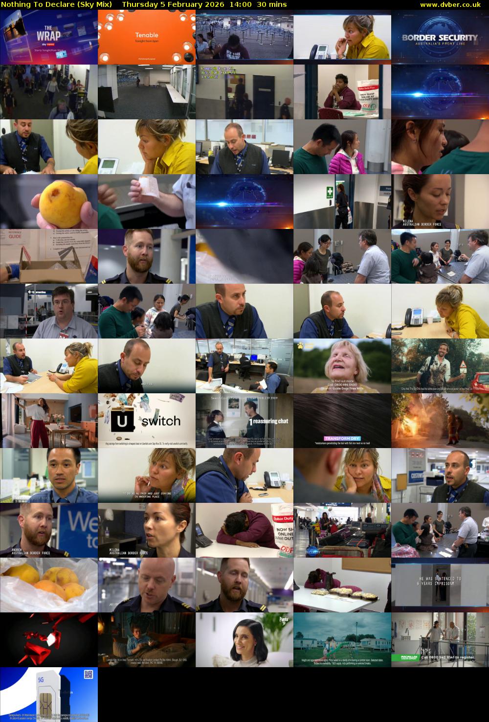 Nothing To Declare (Sky Mix) Thursday 5 February 2026 14:00 - 14:30