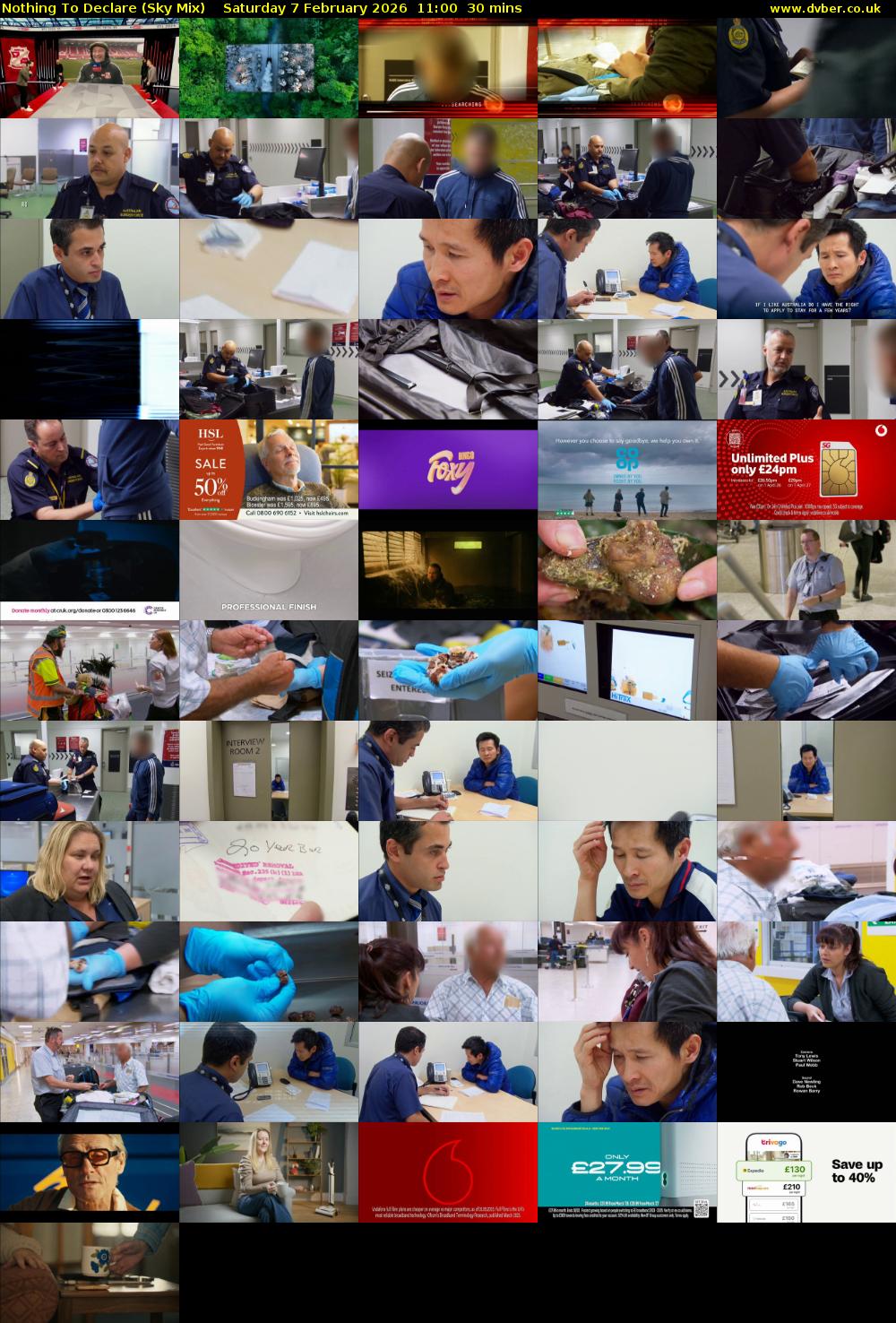 Nothing To Declare (Sky Mix) Saturday 7 February 2026 11:00 - 11:30