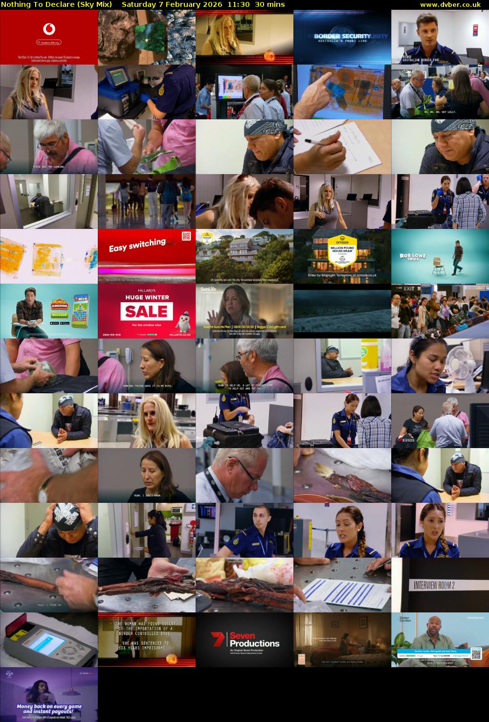 Nothing To Declare (Sky Mix) Saturday 7 February 2026 11:30 - 12:00