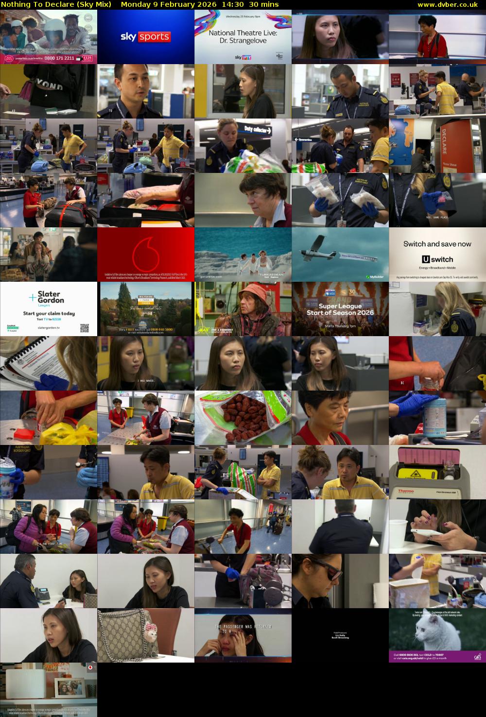 Nothing To Declare (Sky Mix) Monday 9 February 2026 14:30 - 15:00