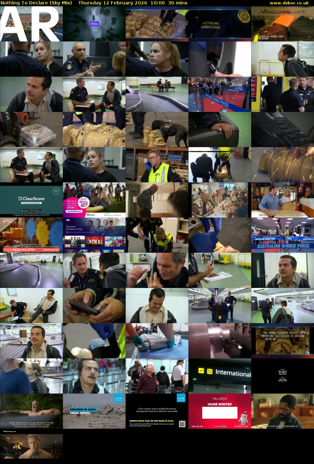 Nothing To Declare (Sky Mix) Thursday 12 February 2026 10:00 - 10:30