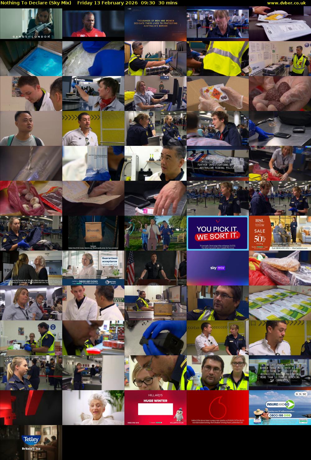 Nothing To Declare (Sky Mix) Friday 13 February 2026 09:30 - 10:00