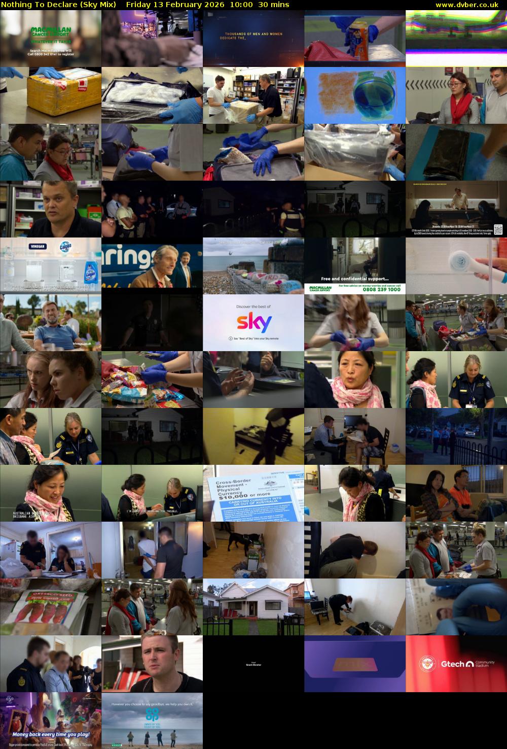 Nothing To Declare (Sky Mix) Friday 13 February 2026 10:00 - 10:30
