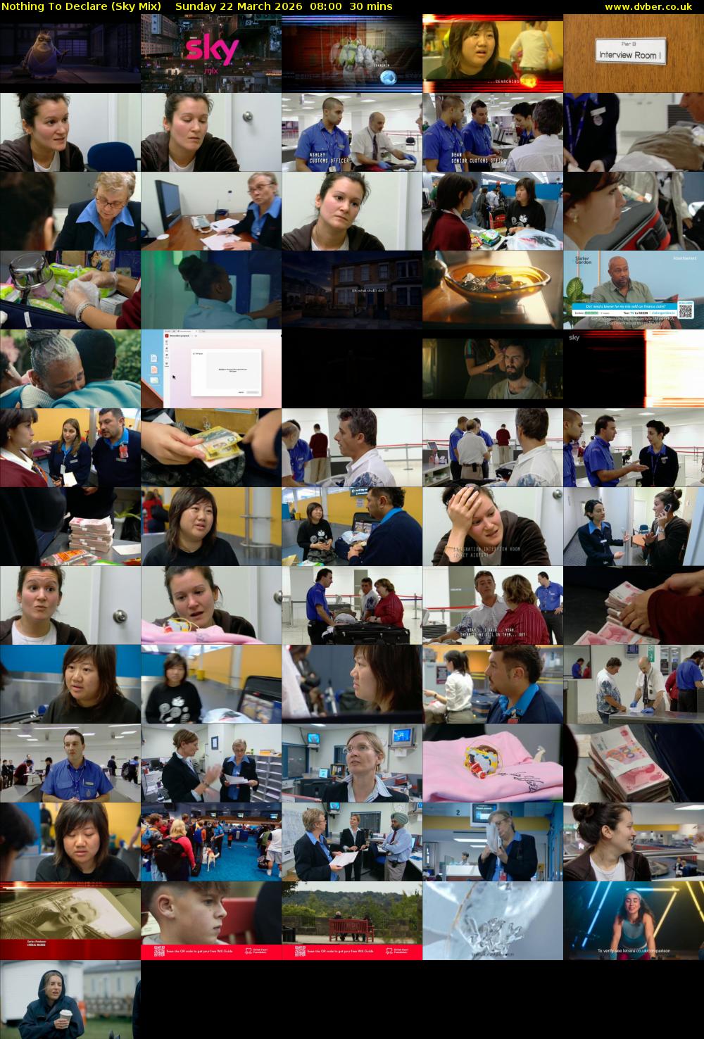 Nothing To Declare (Sky Mix) Sunday 22 March 2026 08:00 - 08:30