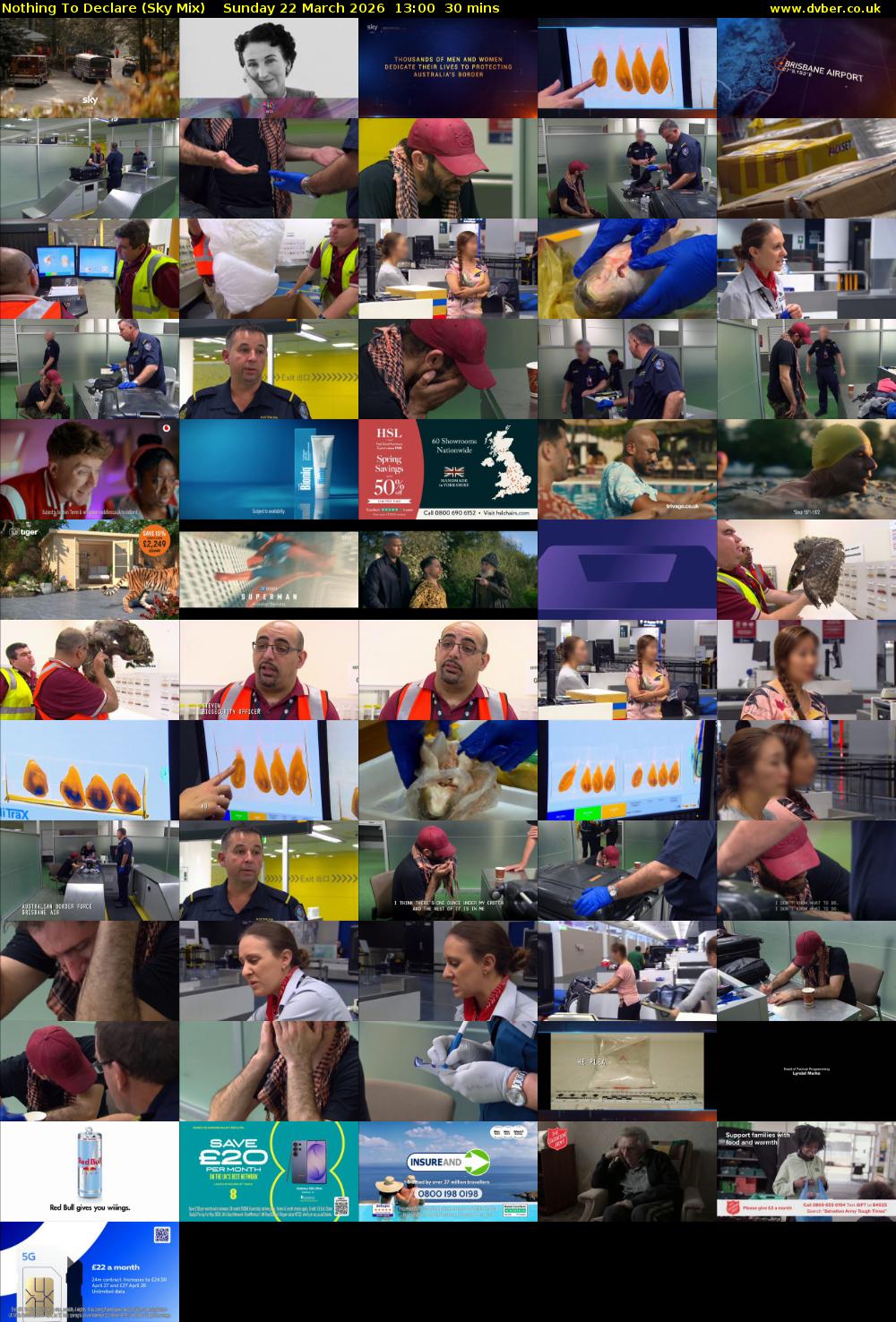 Nothing To Declare (Sky Mix) Sunday 22 March 2026 13:00 - 13:30