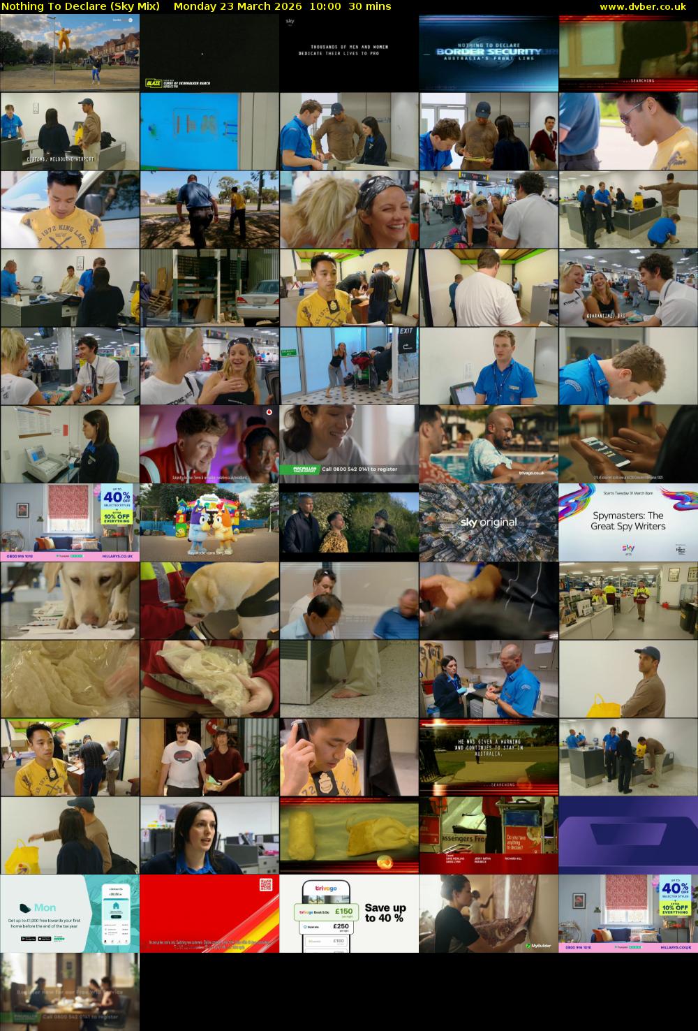 Nothing To Declare (Sky Mix) Monday 23 March 2026 10:00 - 10:30