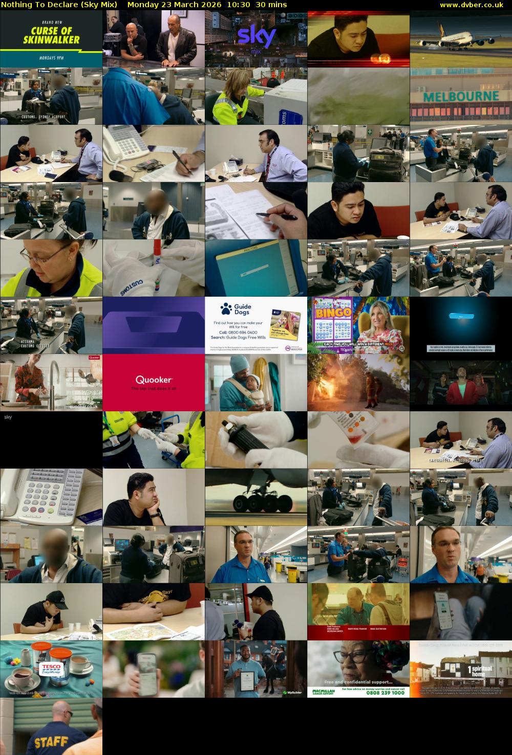 Nothing To Declare (Sky Mix) Monday 23 March 2026 10:30 - 11:00