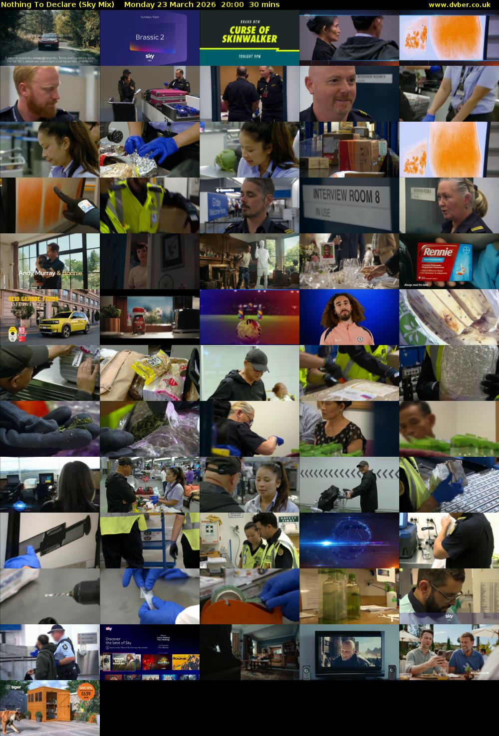 Nothing To Declare (Sky Mix) Monday 23 March 2026 20:00 - 20:30