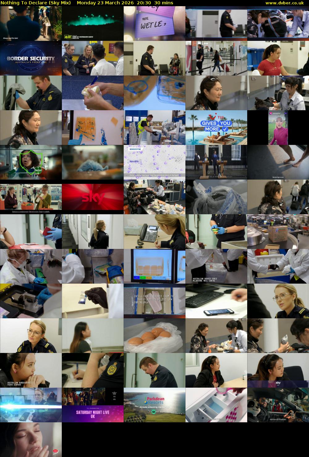 Nothing To Declare (Sky Mix) Monday 23 March 2026 20:30 - 21:00