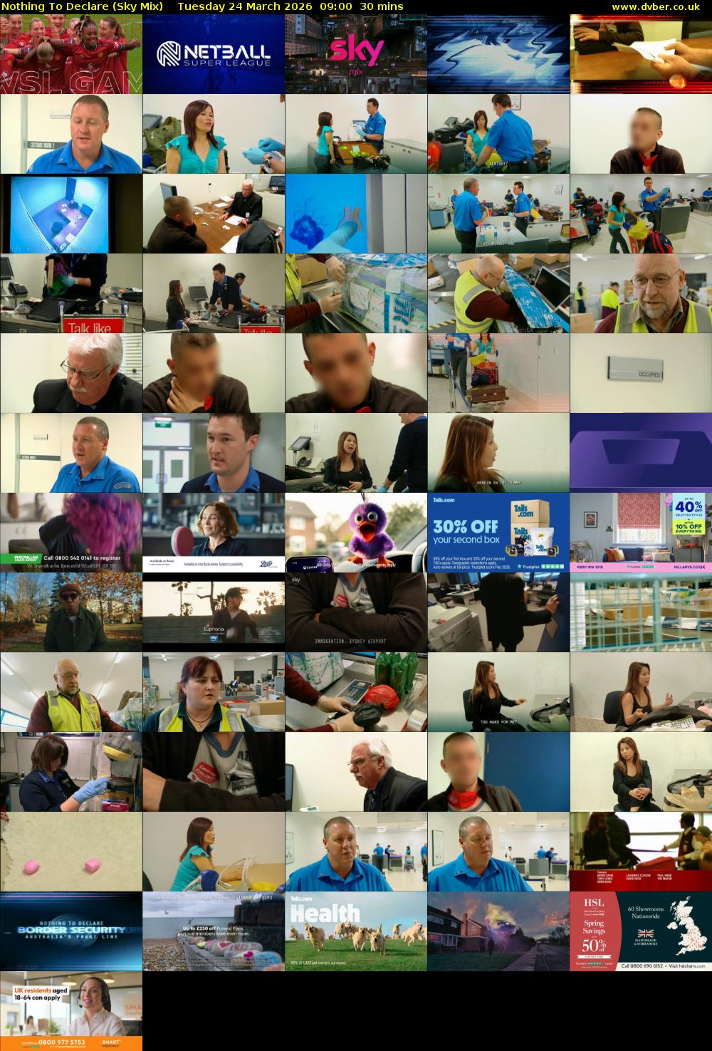 Nothing To Declare (Sky Mix) Tuesday 24 March 2026 09:00 - 09:30